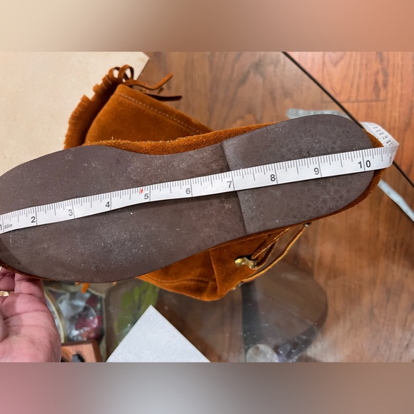 Vintage Minnetonka knee-high lace up tan/brown suede boots-made in the USA –8 - Picture 9 of 9